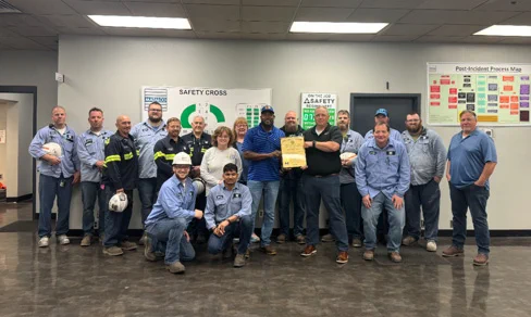 Group photo featuring Matalco - Franklin employees receiving a Governor's Safety and Health Award from KYSAFE Assistant Director P.J. Borosky. 