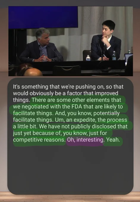 "There are some other elements that we negotiated with the FDA that are likely to facilitate things. And, you know, potentially facilitate things. Um, and expedite, the process a little bit. We have not publicly disclosed that just yet because of, you know, just for competitive reasons." AtaiBeckley CEO Srinivas Rao at Jefferies answering a question about the timeline for BPL-003 $ATAI