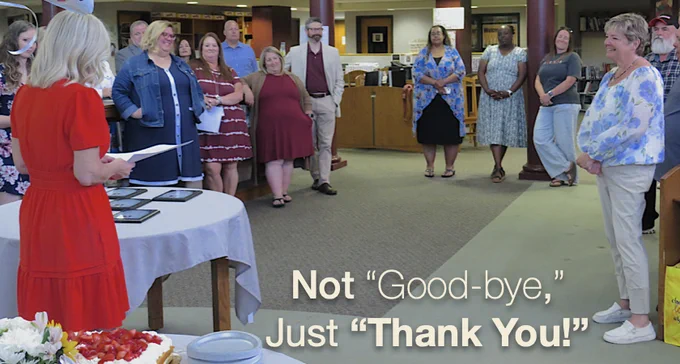 not "good-bye" just "thank you!"