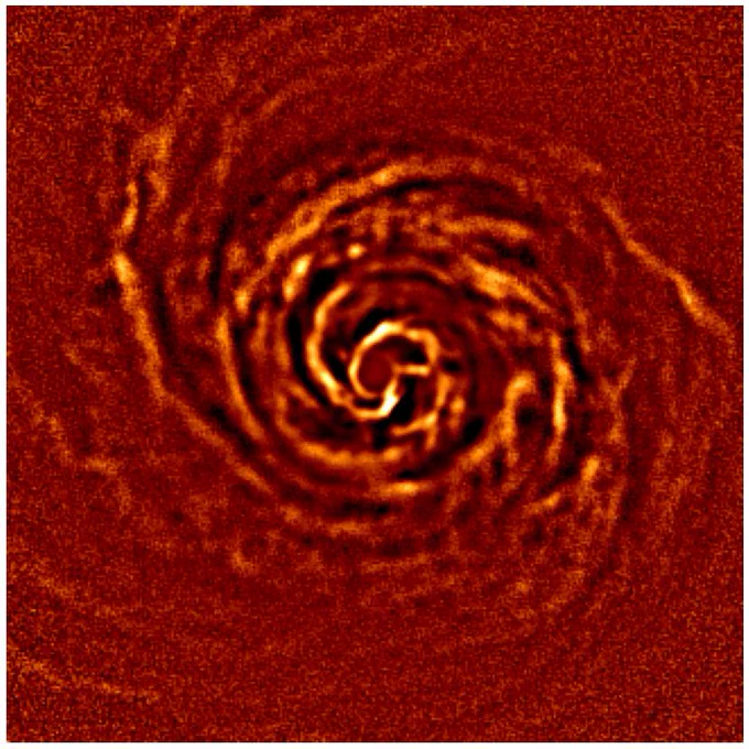 Le disque protoplanétaire d’AB Aurigae. © ESO