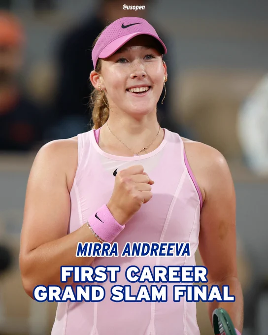 Mirra Andreeva reaches her first career Grand Slam final