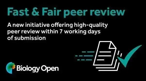 Fast & Fair peer review. A new initiative offering high-quality peer review within 7 working days of submission.