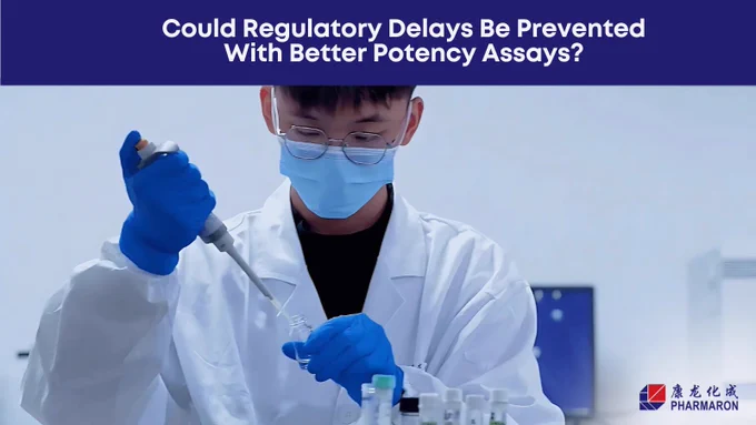 Enhance Regulatory Success with Potency Assays. Image of a scientist using a pipette in a lab, with various laboratory equipment in the background, underscoring the importance of potency assays for regulatory compliance in the pharmaceutical industry.