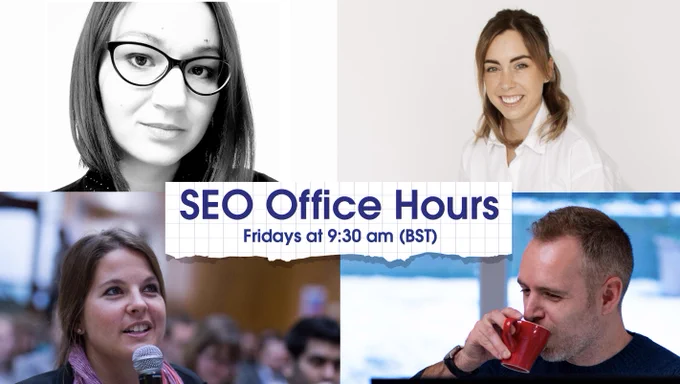 SEO Office Hours panel 5th June 2026: Roxana Stingu, Shannon McGuirk, Juliana Turnbull, and Michael Chidzey