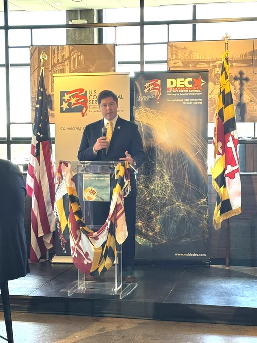 U.S. Commercial Service Deputy Assistant Secretary Bradley McKinney  at "Maryland Day."