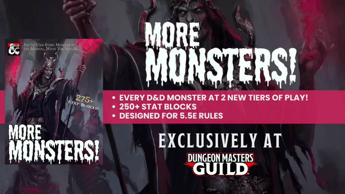 More Monsters! is available now at DMsGuild.com