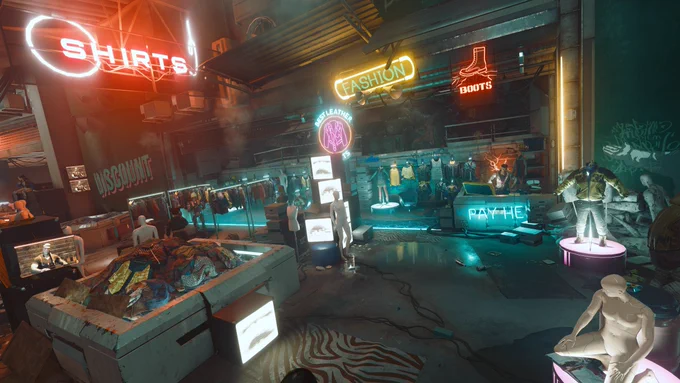 "A 24\7 black market inside a stadium? This must be Dogtown. Hmm, the amounts of eddies we could make if I had one of the kyōdai set up shop here.."
