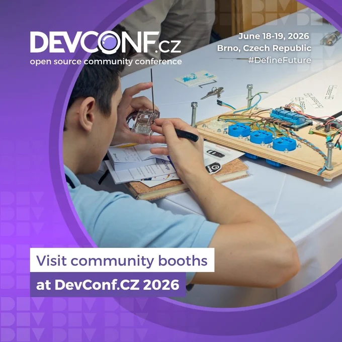 Visit community booths at DevConf.CZ 2026
