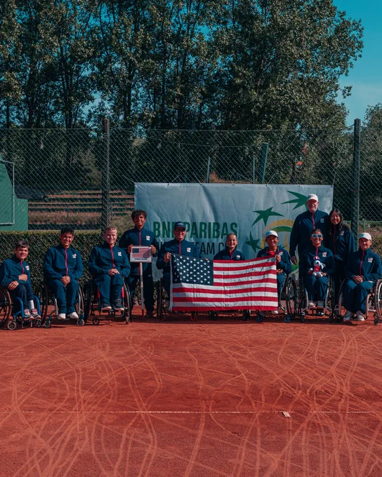 Image of the American boys and girls team at the BNP Paribas World Team Cup: Junior Festival 