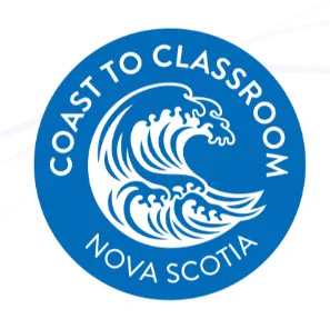 Round logo with a wave in the middle and the words Coast to Classroom Nova Scotia 
