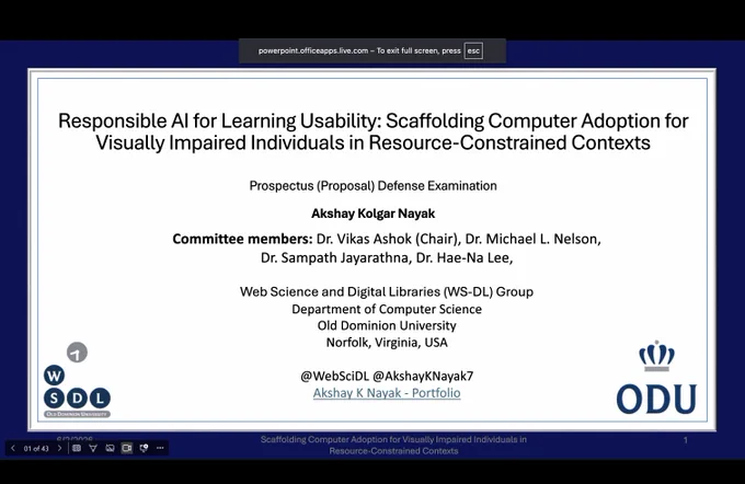 Presentation slide titled “Motivation: Accessibility and Usability in BVI Computer Learning.” The slide explains that blind and visually impaired users access computers non-visually through screen readers such as JAWS and NVDA. It argues that HCI should emphasize usability, not only accessibility, and notes that existing usability research often studies proficient users on specific platforms rather than how BVI learners acquire computing skills. The slide also states that inclusive computing education often focuses on functional accessibility of materials and IDEs, while prior evidence is largely from affluent Global North contexts. A four-panel illustration shows a learner trying to learn the keyboard, learn a screen reader, build a mental map, and manage all of these tasks at once.