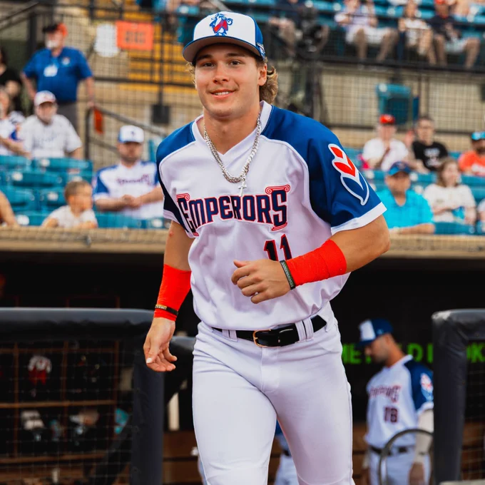 Photo of Eric Hartman in a Rome Emperors uniform