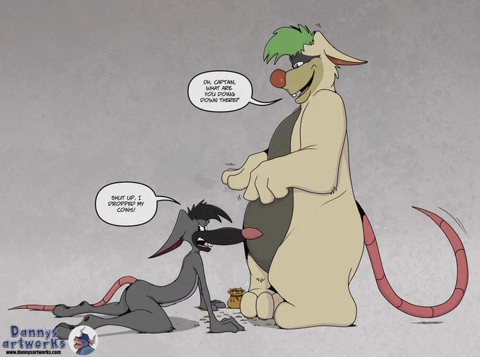 cartoon rat coins