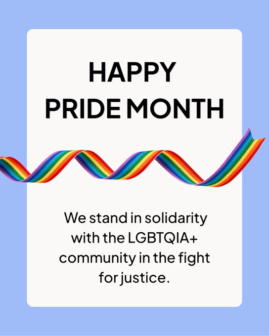 Happy Pride Month graphic