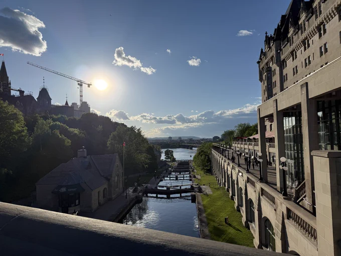 A view of the canals in downtown Ottawa