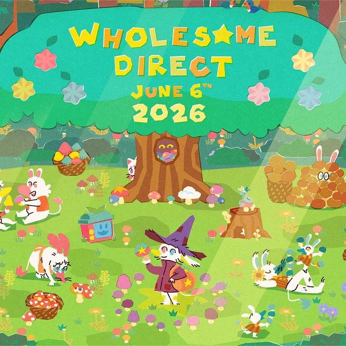 Key art for Wholesome Direct featuring the date (June 6, 2026)
