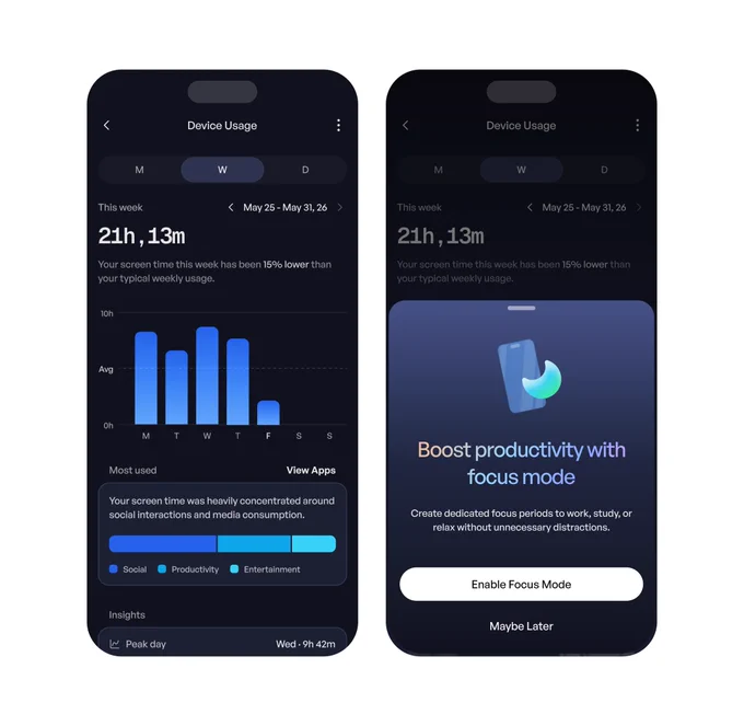 screen time tracker - design exploration