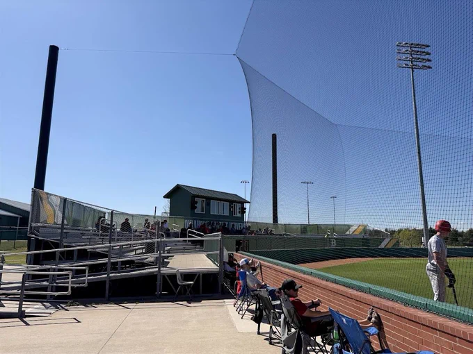 Side view of the grandstand