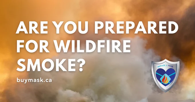 "Are you prepared for wildfire smoke? buymask.ca"