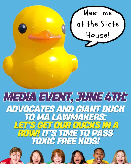 a giant duck says "meet me at the state house"
