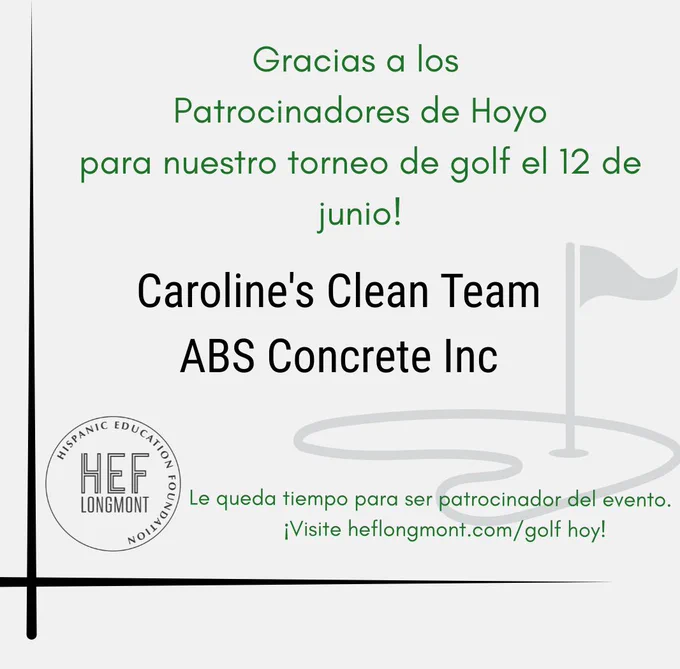 graphic thanking two new sponsors: Caroline's Clean Team and ABS Concrete Inc!