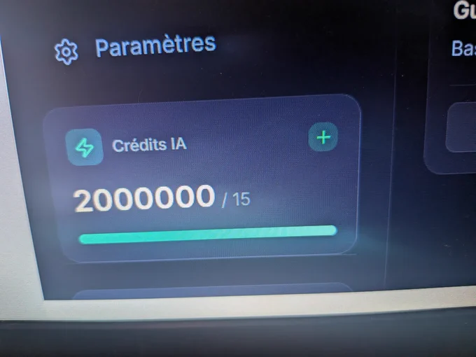 Exemple c'est pas du statique en mode je change le texte nan de vrai crédit.