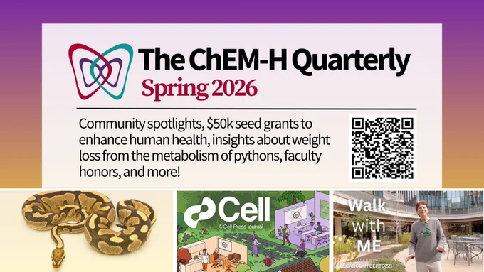 Community spotlights, $50k seed grants to enhance human health, insights about weight loss from the metabolism of pythons, faculty honors, and more!