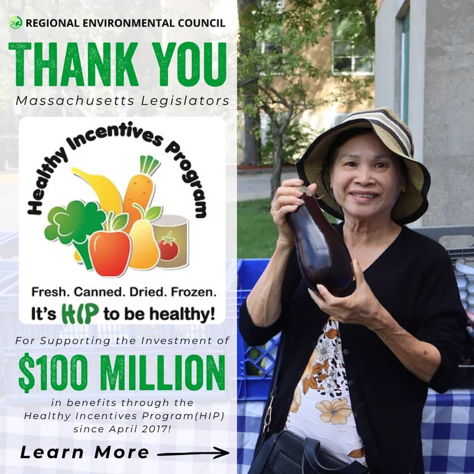 Thank you Massachusetts Legislators for supporting the investment of $100 million in benefits through the Healthy Incentives Program!