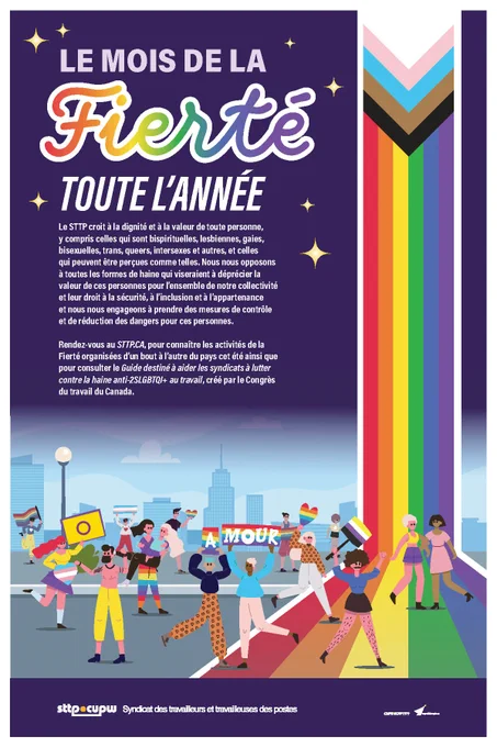 Fierté 2026 : Les travailleuses et travailleurs s’unissent contre la haine – La lutte continue

#Fierté2026 #Fierté