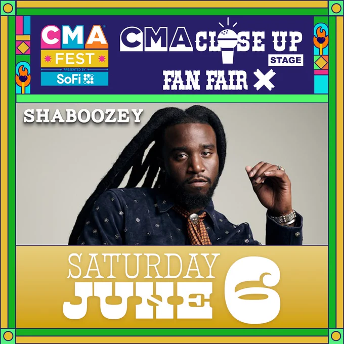 CMA Fest presented by SoFi / CMA Close Up Stage Fan Fair X / Shaboozey / Saturday, June 6