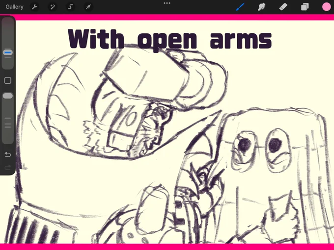 Mr WPNZ has placed a large flag over an unidentified character. Text above says “With Open Arms”