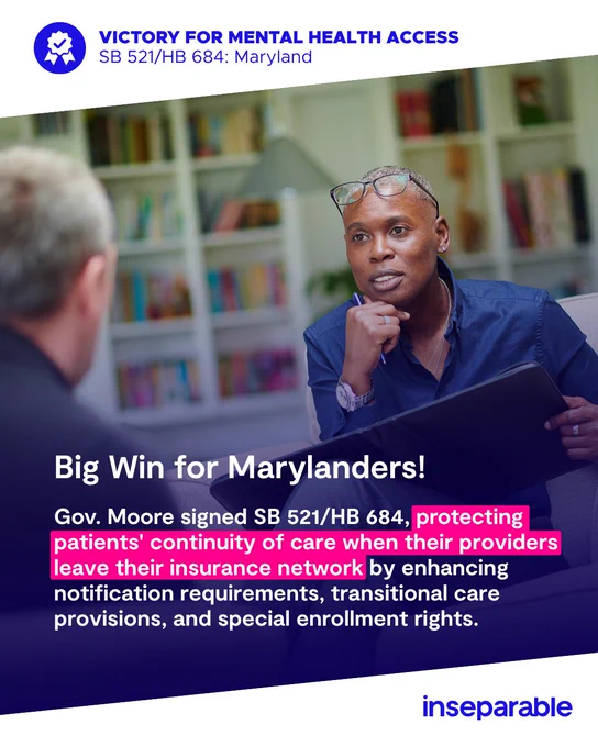 A professional meeting in a book-filled office, highlighting the discussion of Maryland's new mental health care legislation.
