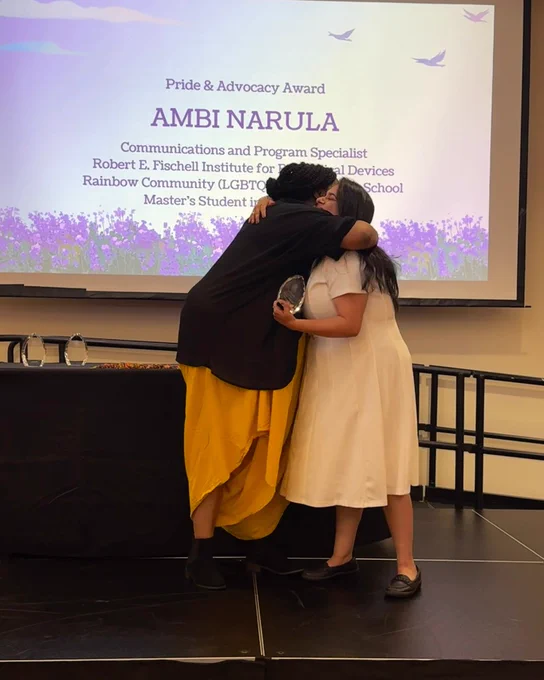 Ambi Narula at accepting the award