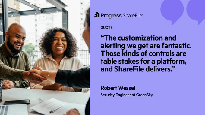 Customer story quote banner: How GreenSky Strengthened Governance and Secure File Sharing with ShareFile Software
