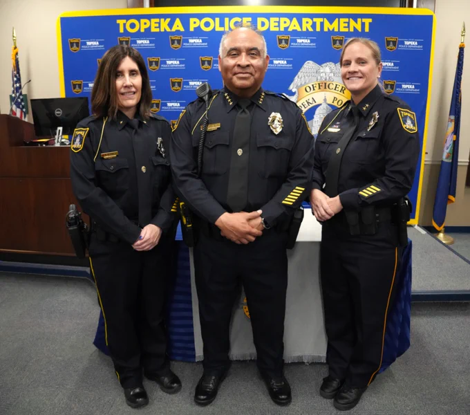 TPD Commander Donna Eubanks (left), TPD Chief Vallejo (center) and TPD Assistant Chief Jennifer Cross