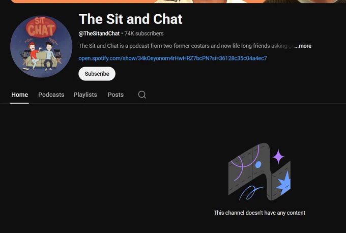 sit and chat podcast has no content