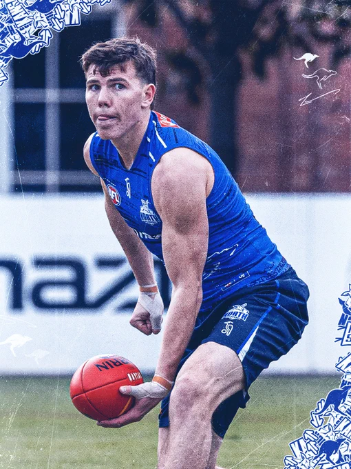 Finn O'Sullivan handballs at training.