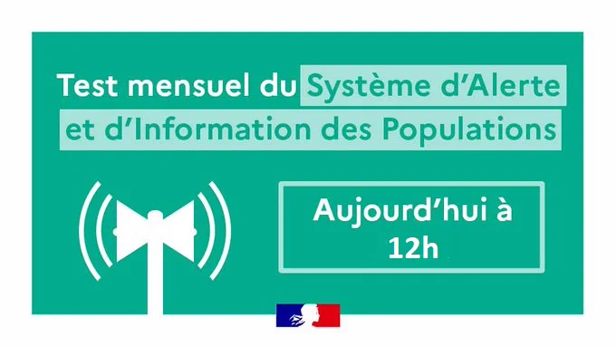 Test mensuel SAIP à 12h