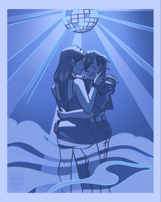 Caitlyn and Vi dancing at a club
