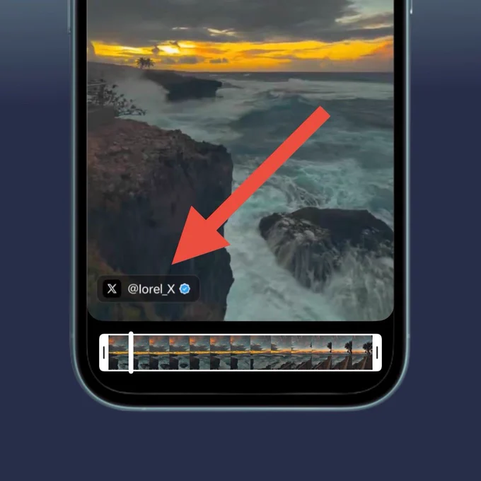 Water mark from fullscreen video.