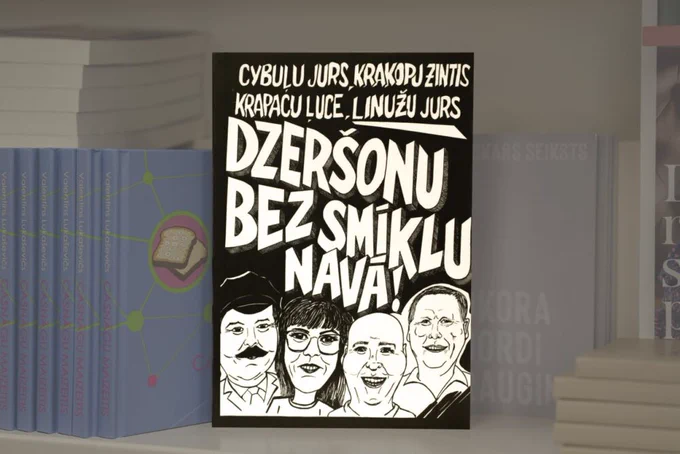 Karteņā: gruomota "Dzeršonu bez smīklu navā!". Foto: Amanda Anusāne/portals lakuga.lv
