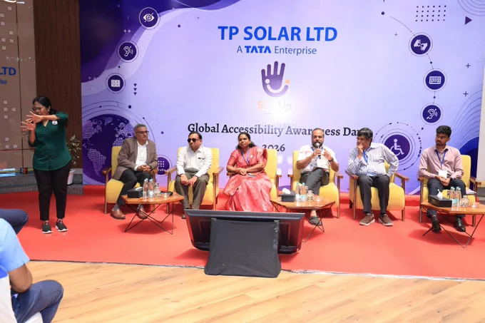 An interactive panel discussion on 'Digital Accessibility and Digital Inclusion' in association with TP Solar Ltd., Tirunelveli, organised on the occasion of 'Global Accessibility Awareness Day (GAAD)' on 21st May 2026.