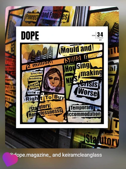 Stained glass magazine cover