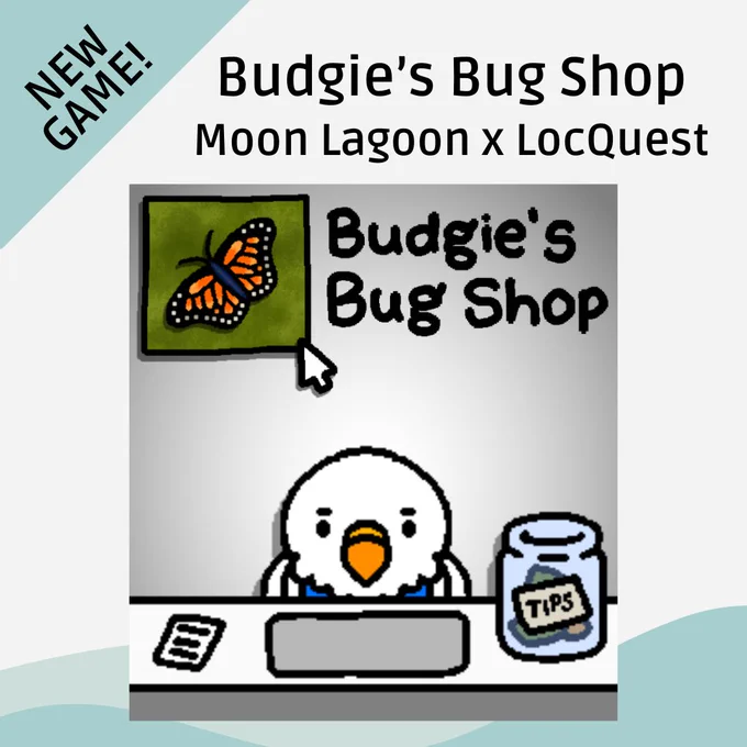 Budgie’s Bug Shop from Moon Lagoon is now available on Steam!