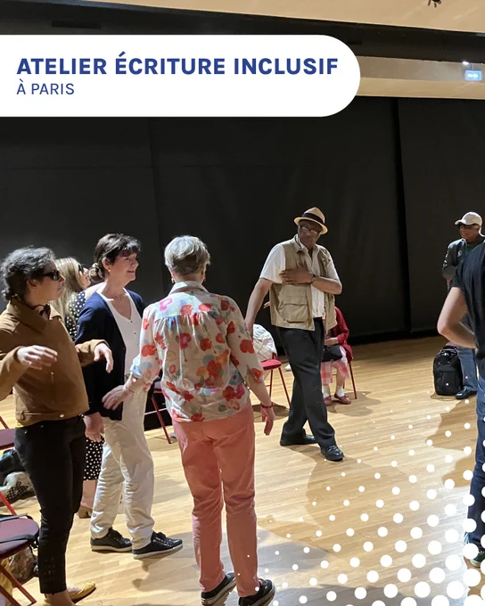 Photos des participants à l'atelier écriture inclusif