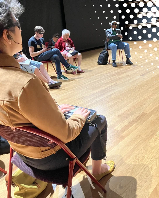 Photos des participants à l'atelier écriture inclusif