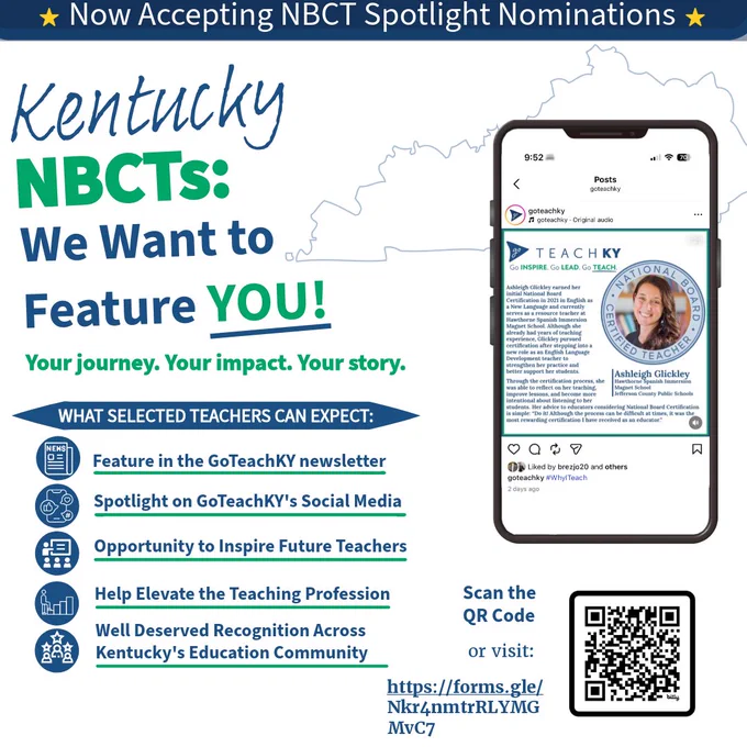 Call for action to accept NBCT spotlight nominations.