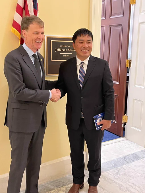 Dr Sasa with U.S. representative Jefferson Shreve