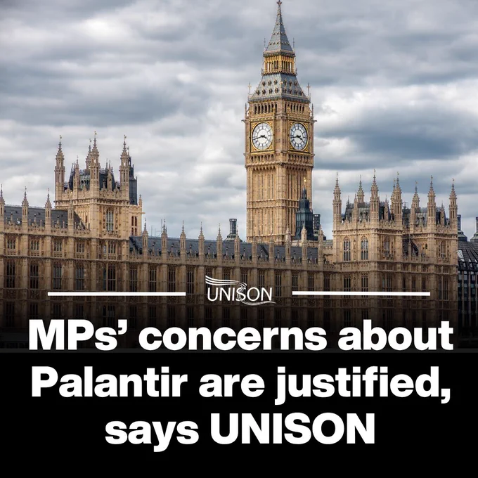 MPs' concerns about Palantir are justified, says UNISON