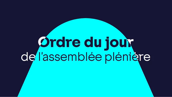 Ordre du jour de l'assemblée plénière